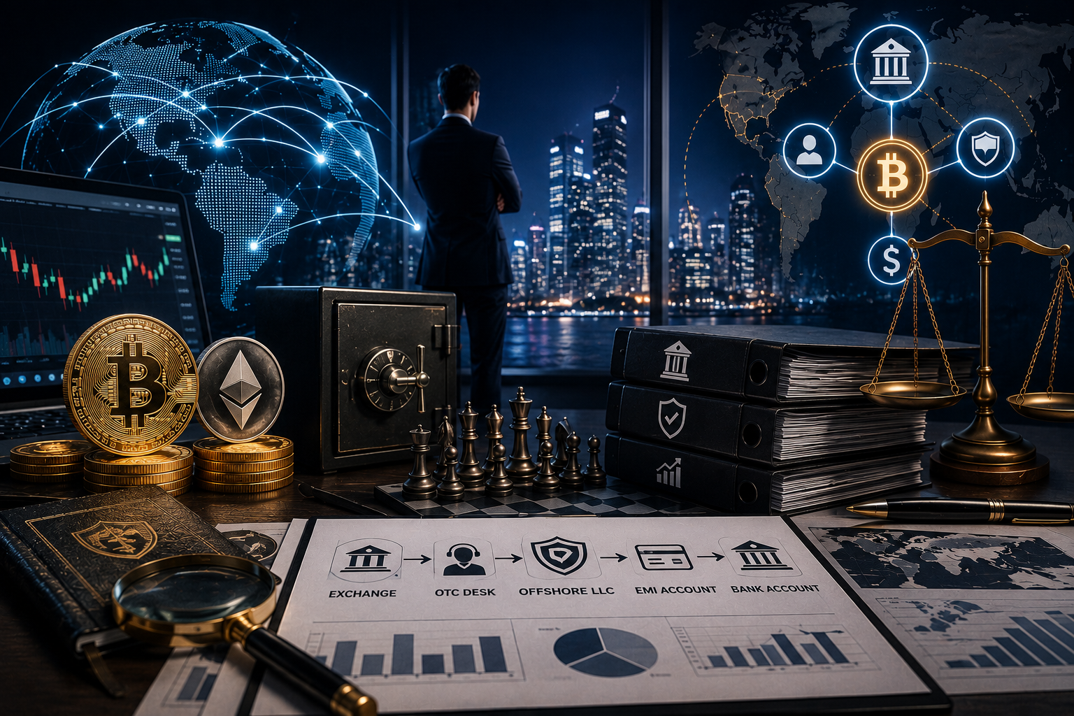 Estrutura Offshore para Criptomoedas e Cash Out Legal